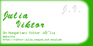 julia viktor business card